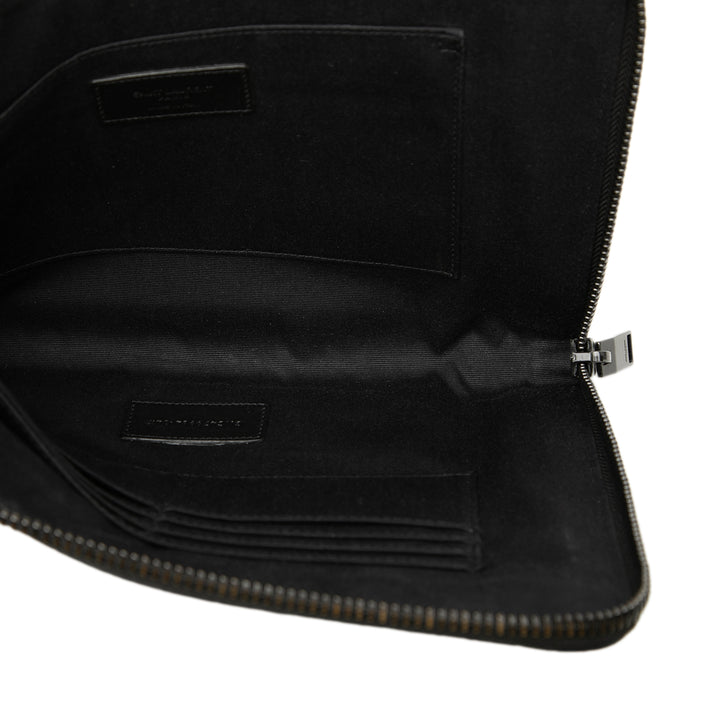 Saint Laurent Croc embossé Cuir Pochette