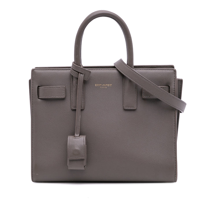 Saint Laurent Nano Cuir Sac De Jour Gris