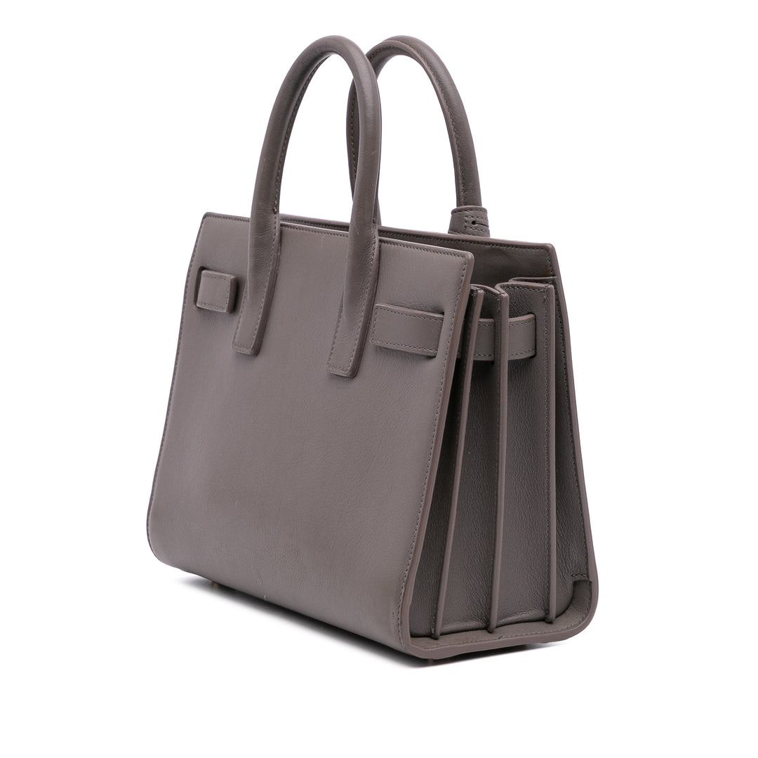 Saint Laurent Nano Cuir Sac De Jour Gris