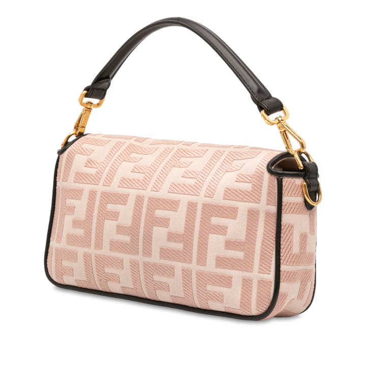 Fendi Zucca brodé Toile Baguette Sac cartable