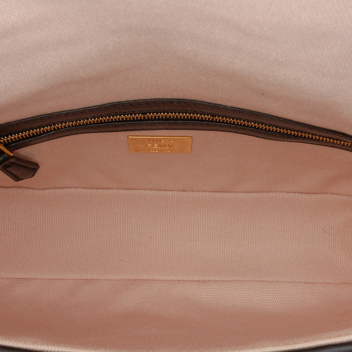 Fendi Zucca brodé Toile Baguette Sac cartable