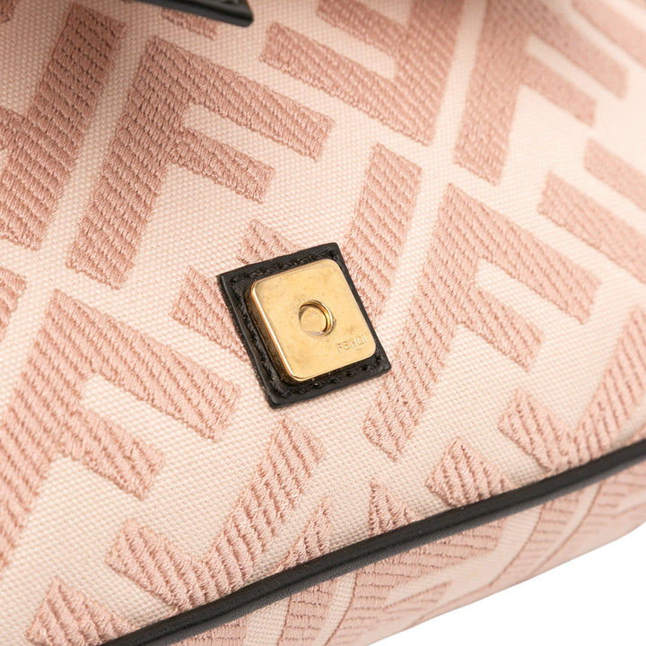 Fendi Zucca brodé Toile Baguette Sac cartable