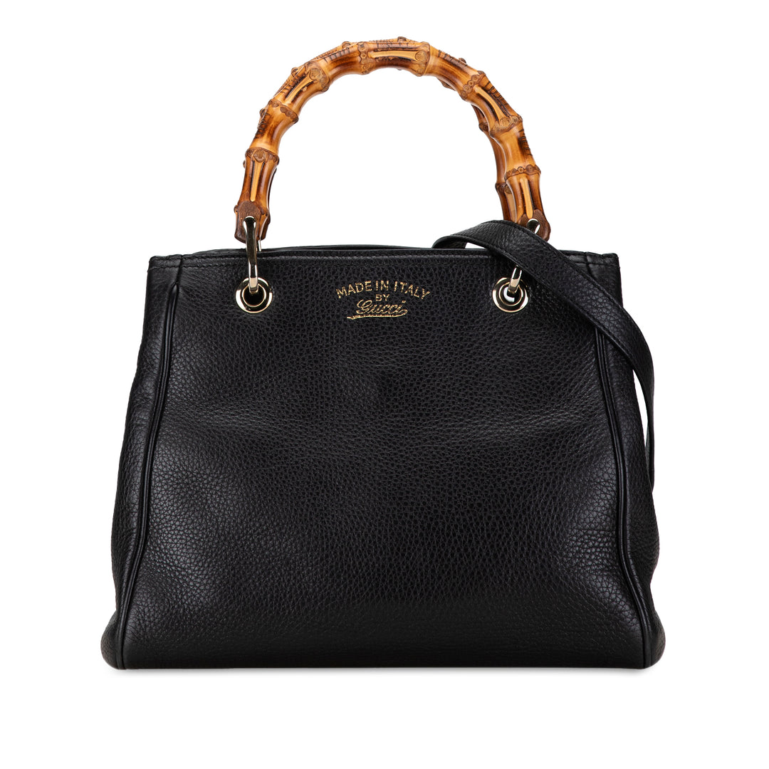 Small Bamboo Shopper Black - Gaby Paris