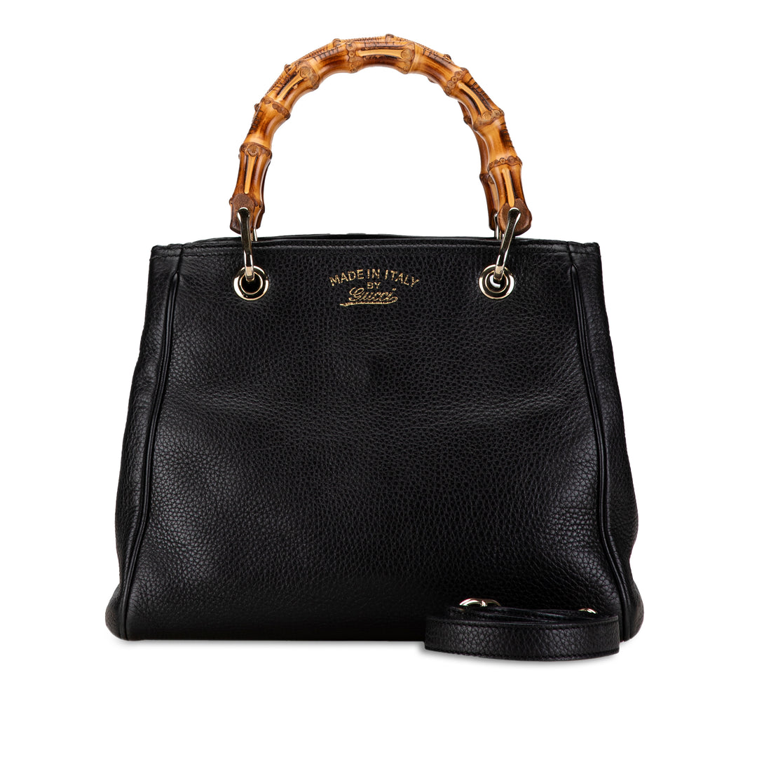 Small Bamboo Shopper Black - Gaby Paris