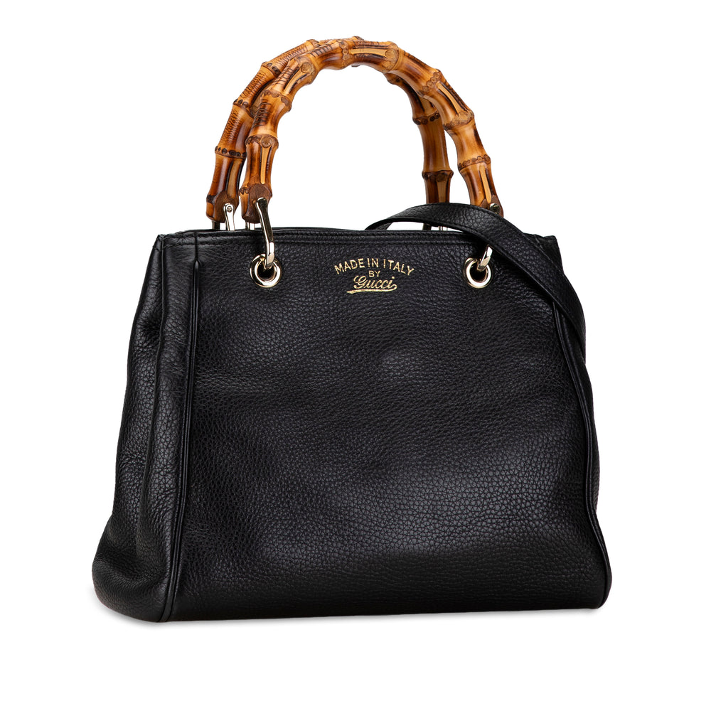 Small Bamboo Shopper Black - Gaby Paris