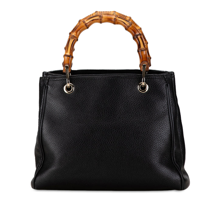 Small Bamboo Shopper Black - Gaby Paris