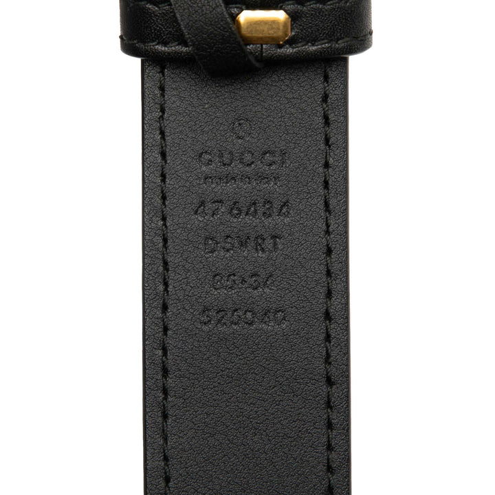 GG Marmont Matelasse Sac ceinture Cuir de veau Noir