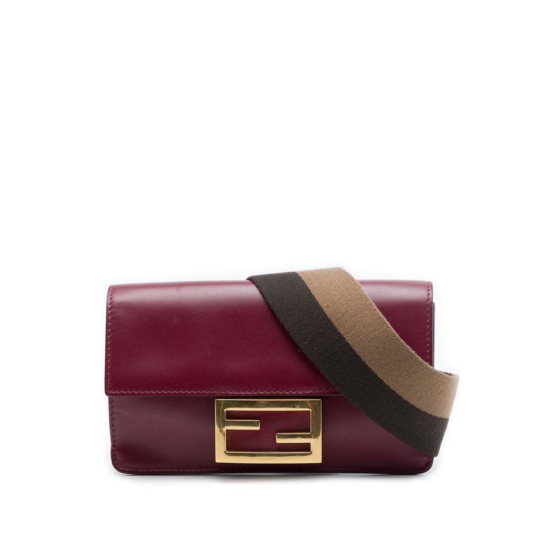 Fendi Plat Baguette Sac Mini Cuir
