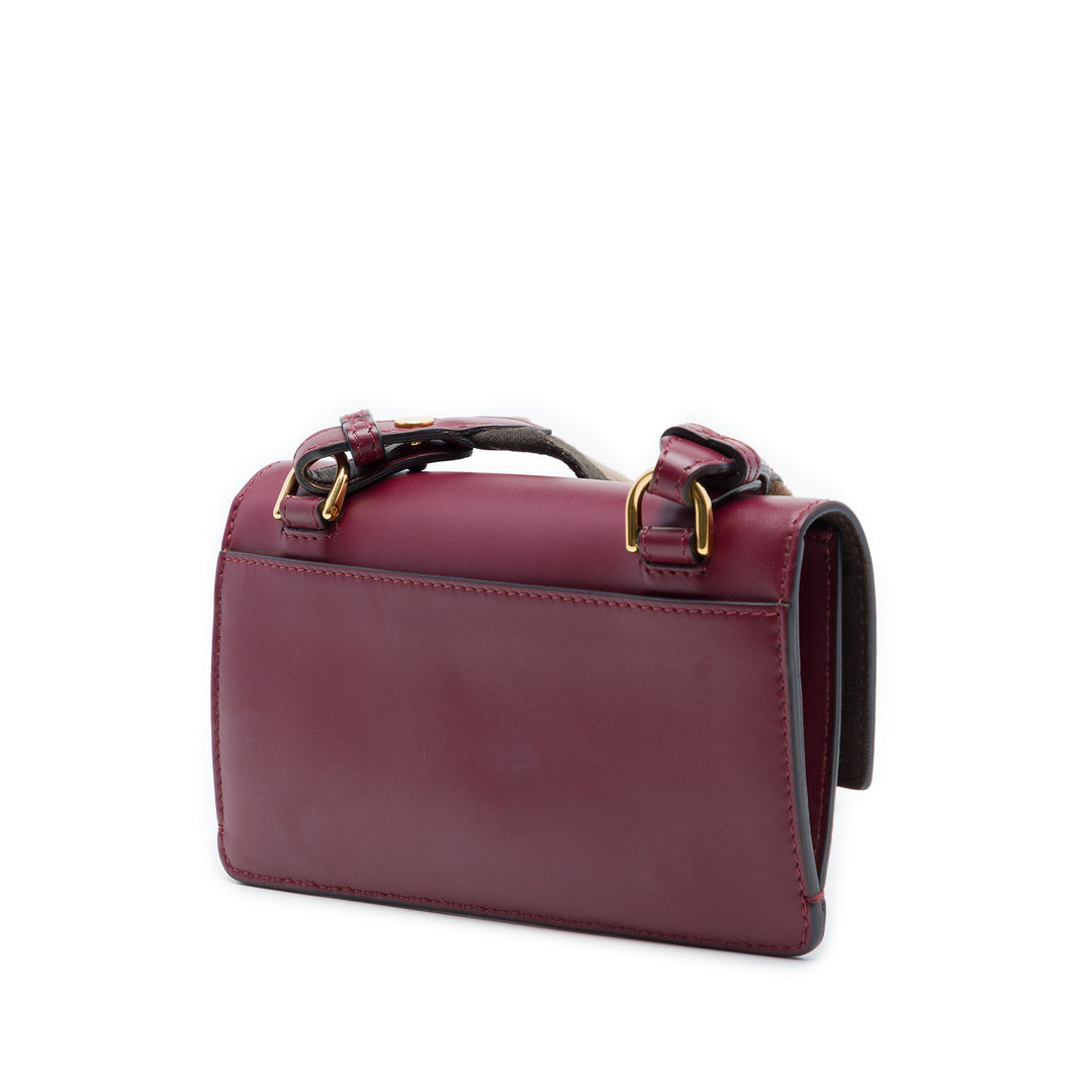 Fendi Plat Baguette Sac Mini Cuir