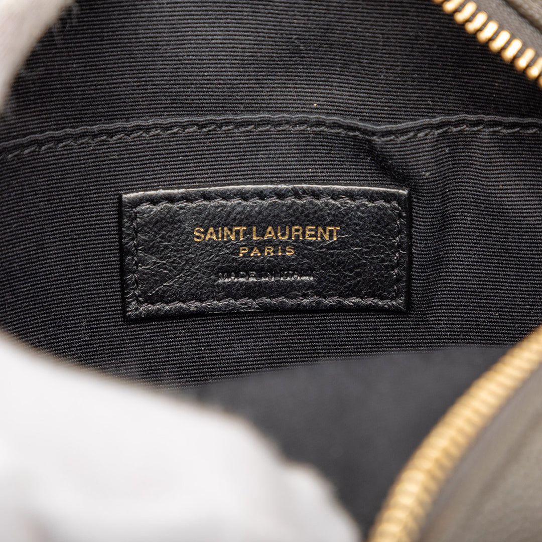 Saint Laurent Grain De Poudre Chevron Rond Vinyle Sac caméra