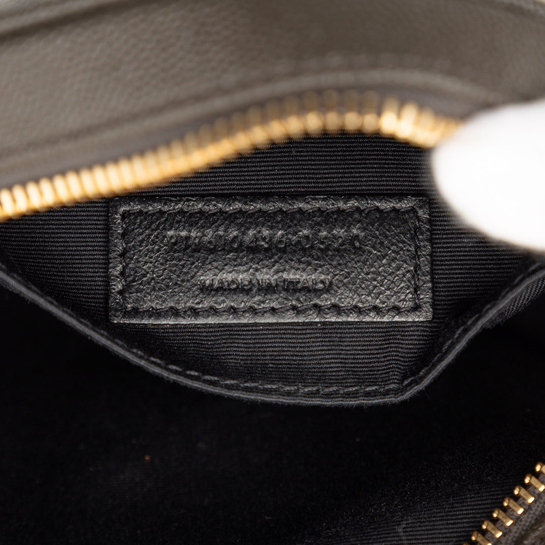 Saint Laurent Grain De Poudre Chevron Rond Vinyle Sac caméra