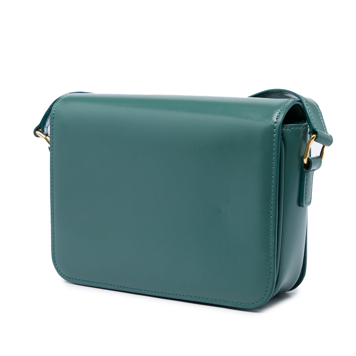 Celine Sac bandoulière brillant Triomphe Teen Cuir de veau Bleu – vue 2 – GABY PARIS