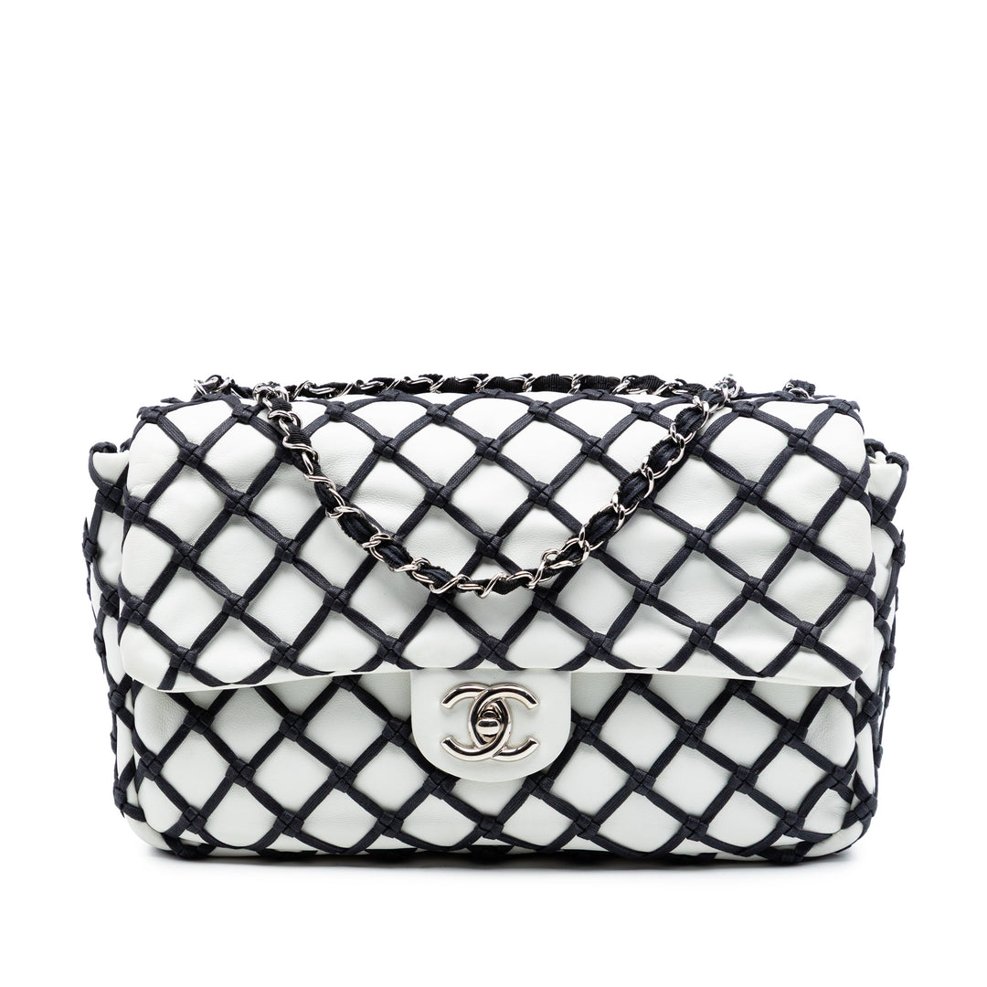 Chanel Jumbo Cuir d’agneau Canebiers Net à rabat