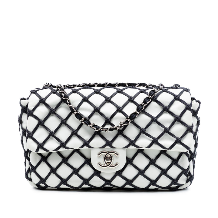 Chanel Jumbo Cuir d’agneau Canebiers Net à rabat