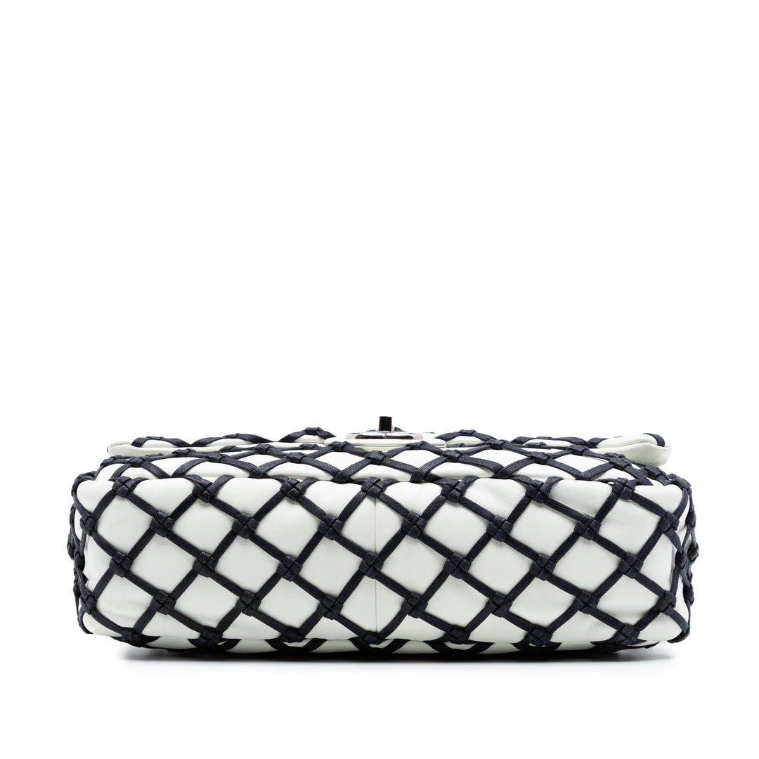 Chanel Jumbo Cuir d’agneau Canebiers Net à rabat