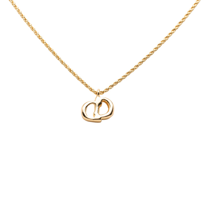 Dior Collier CD Logo Pendant plaqué or – vue 2 – GABY PARIS