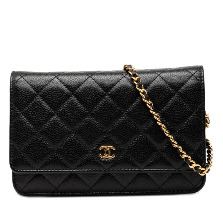 Chanel CC Matelassé Caviar Wallet on Chain