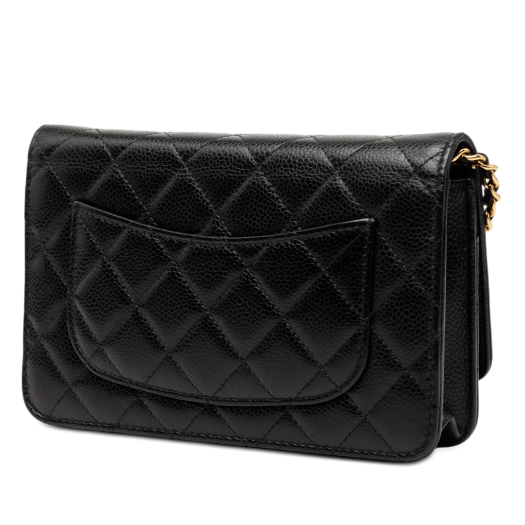 Chanel CC Matelassé Caviar Wallet on Chain