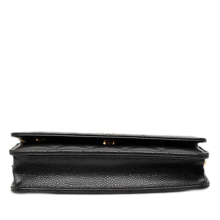 Chanel CC Matelassé Caviar Wallet on Chain