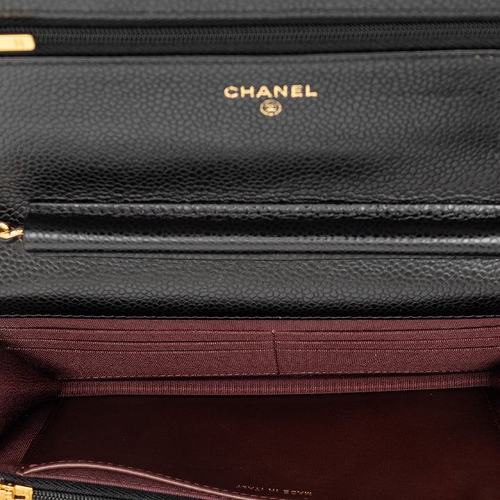 Chanel CC Matelassé Caviar Wallet on Chain