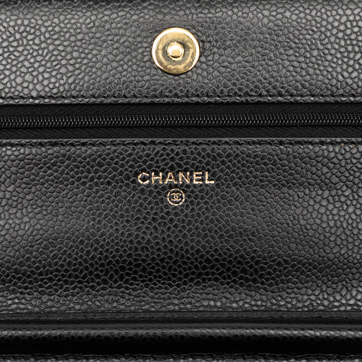 Chanel CC Matelassé Caviar Wallet on Chain