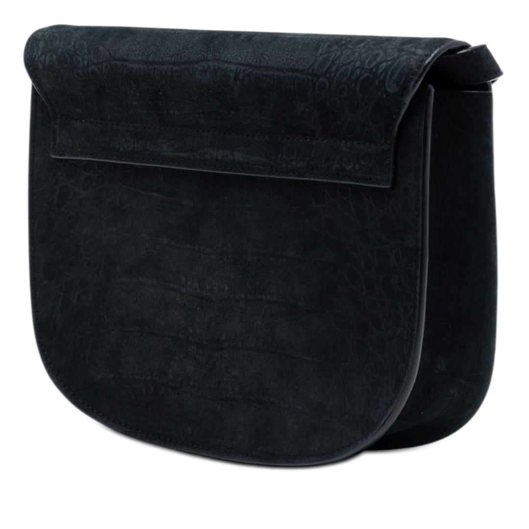 Saint Laurent Medium Croc embossé Nubuck Monogram Kaia Sac porté croisé