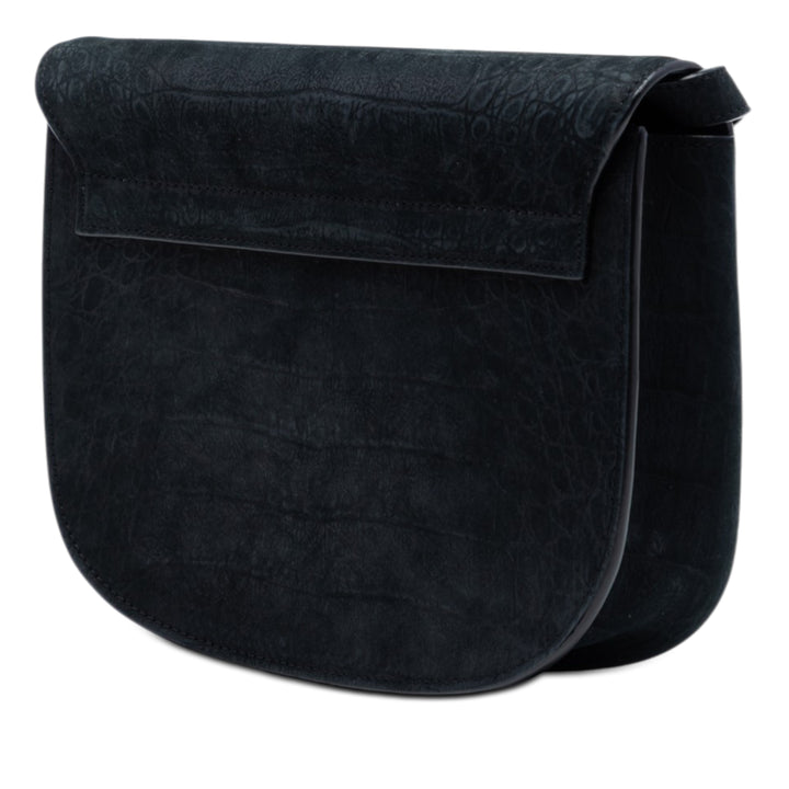 Saint Laurent Medium Croc embossé Nubuck Monogram Kaia Sac porté croisé
