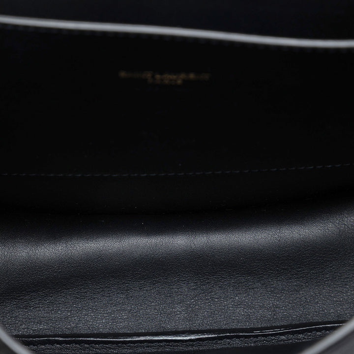 Saint Laurent Medium Croc embossé Nubuck Monogram Kaia Sac porté croisé