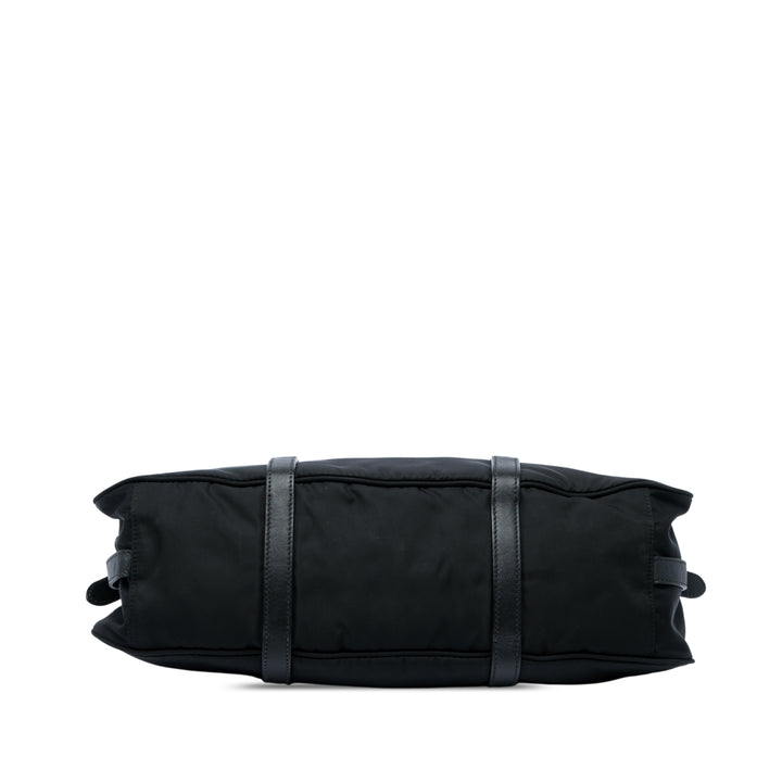 Prada Sac à main Souple Veau à finitions Tessuto Noir – vue 3 – GABY PARIS