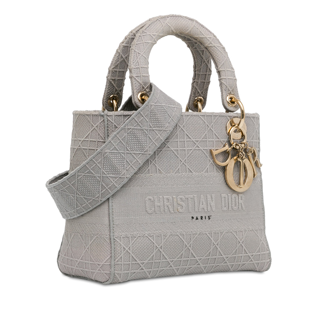 Dior Medium Toile Cannage Lady D Lite