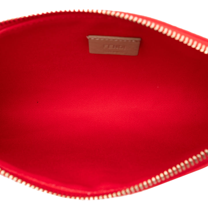 Fendi Zucca brodé Zippé Pochette Toile