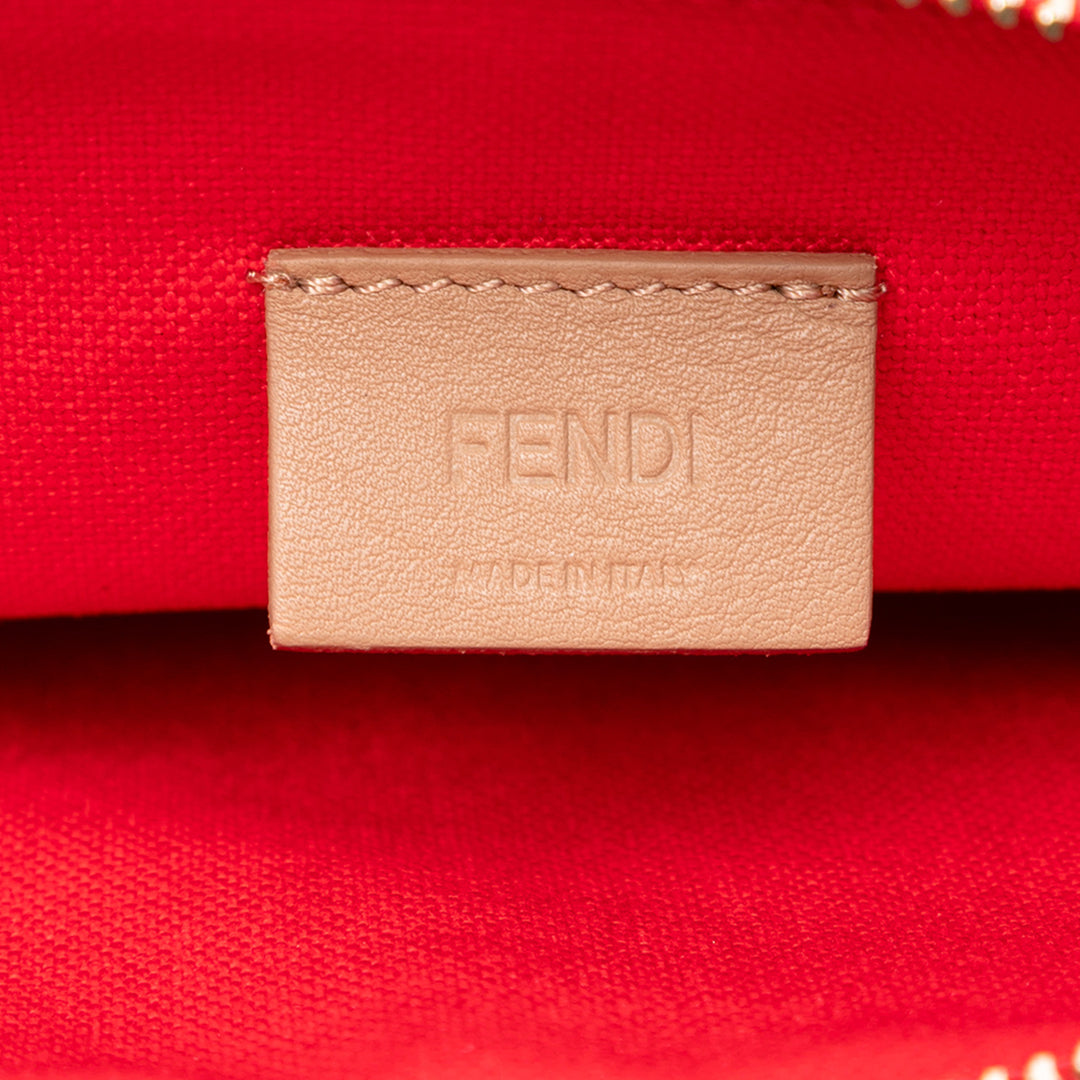 Fendi Zucca brodé Zippé Pochette Toile