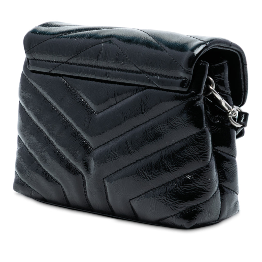 Saint Laurent Toy Matelasse Cuir verni Monogram LouLou Sac porté croisé