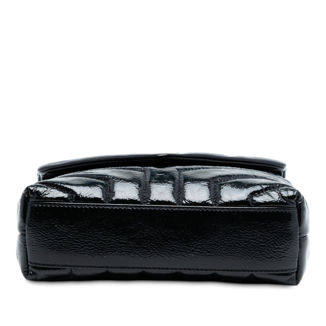 Saint Laurent Toy Matelasse Cuir verni Monogram LouLou Sac porté croisé
