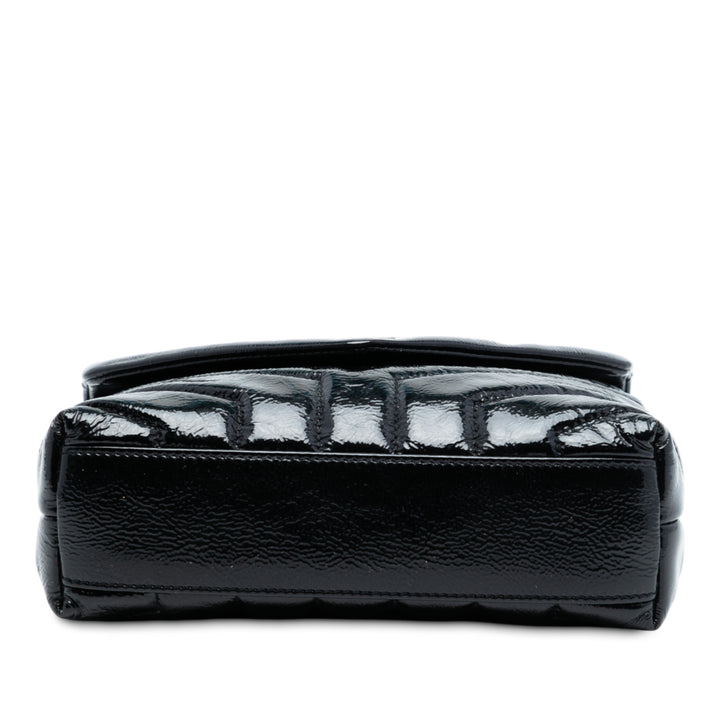 Saint Laurent Toy Matelasse Cuir verni Monogram LouLou Sac porté croisé