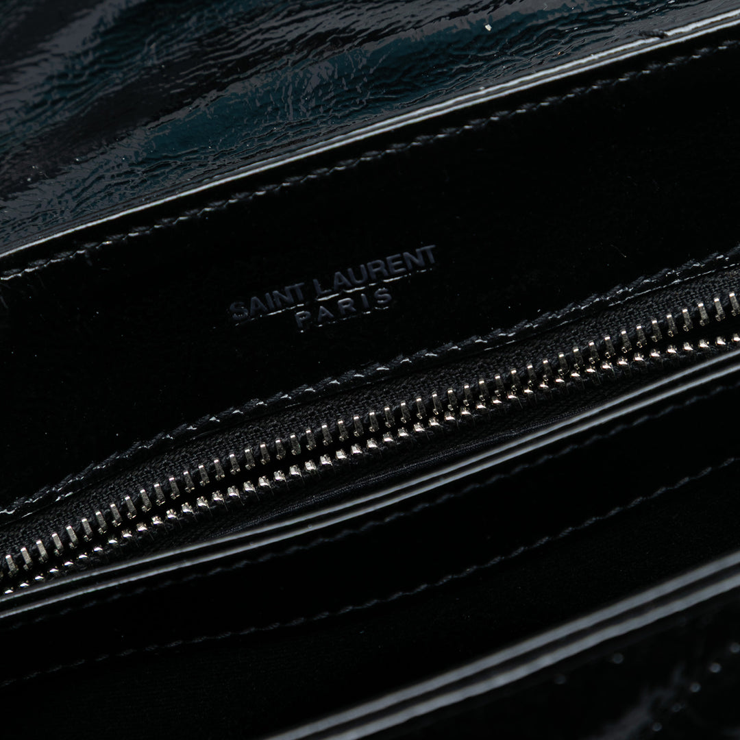 Saint Laurent Toy Matelasse Cuir verni Monogram LouLou Sac porté croisé