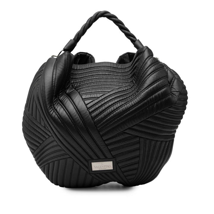 Valentino Cuir Braided Stitch Hobo
