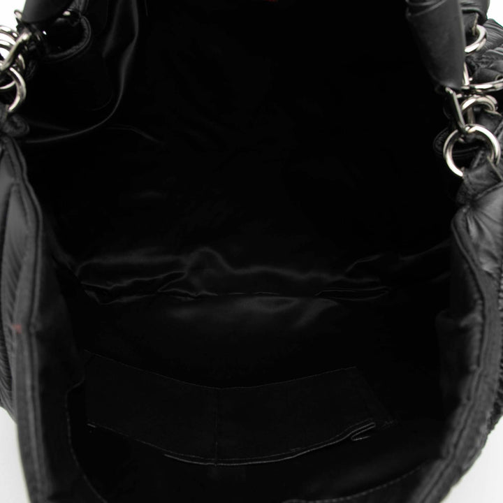 Valentino Cuir Braided Stitch Hobo