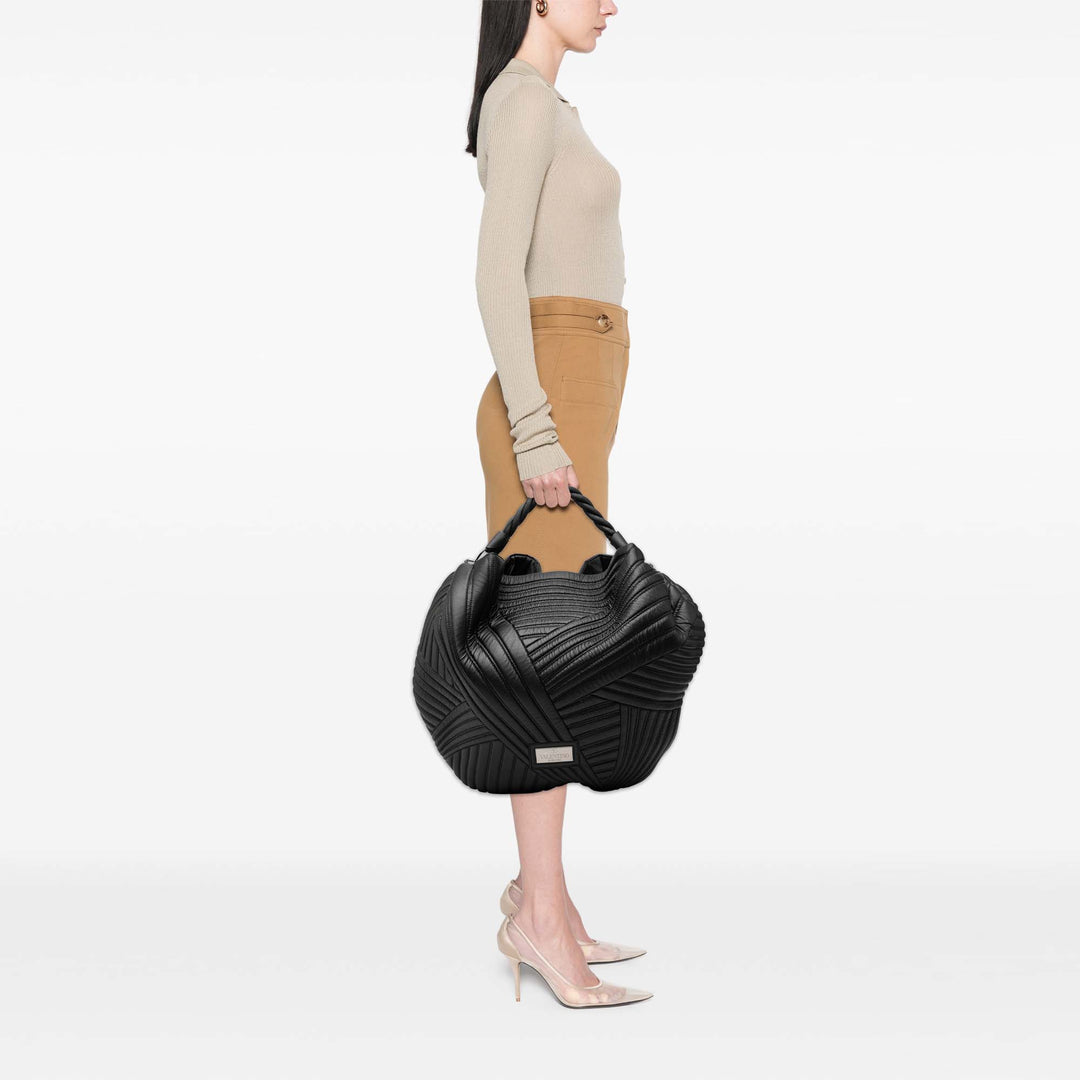 Valentino Cuir Braided Stitch Hobo