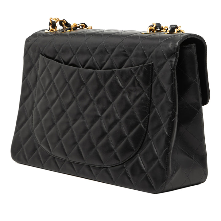 Chanel Maxi XL Classic Cuir d’agneau Simple rabat
