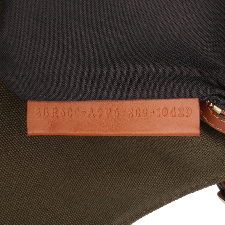 Zucca Embroidered Canvas Baguette Satchel Brown - Gaby Paris