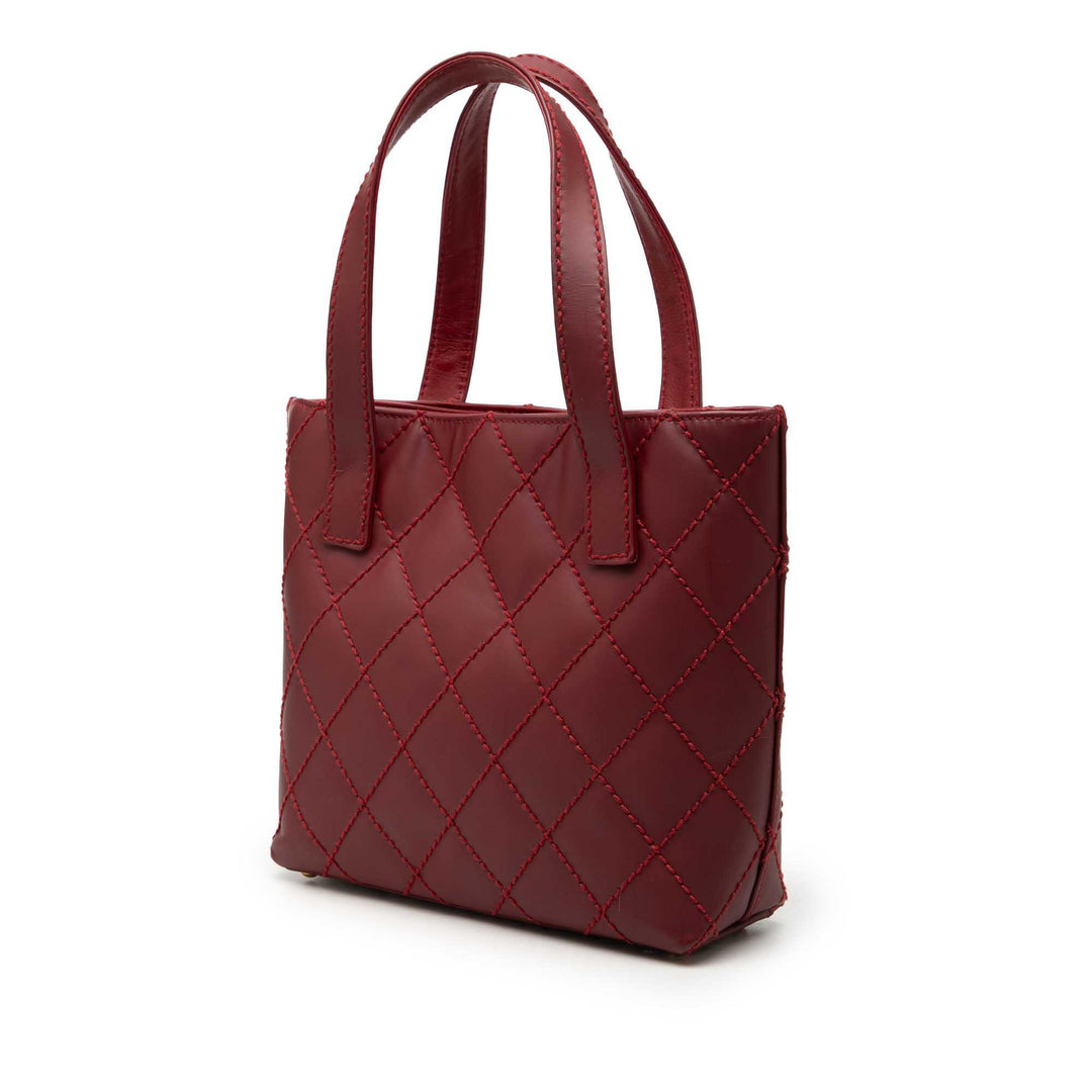 Chanel Small CC Cuir de veau Surpique Cabas