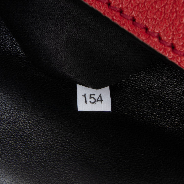 Bicolor Goatskin Madras Click Top Handle Bag Red - Gaby Paris