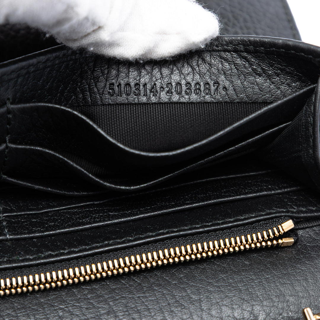 Gucci Dollar Interlocking G Wallet on Chain Cuir de veau