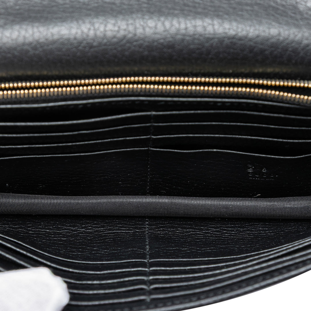 Gucci Dollar Interlocking G Wallet on Chain Cuir de veau