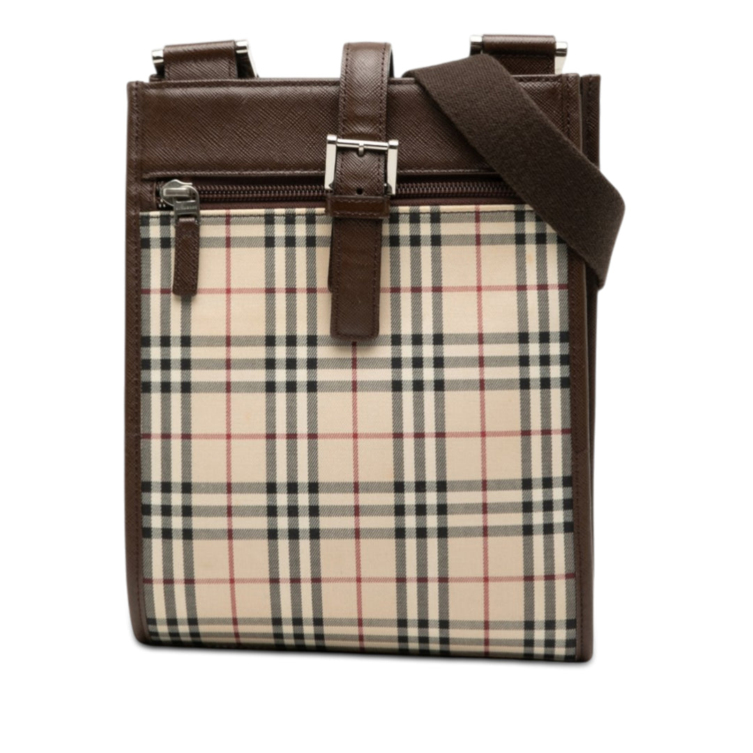 Burberry Sac bandoulière House Check Marron – vue principale – GABY PARIS