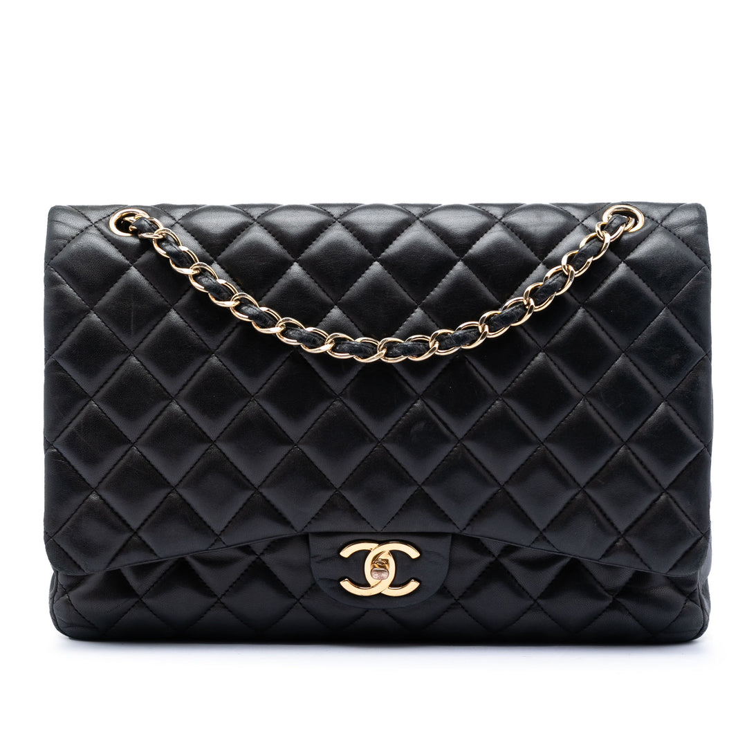 Chanel Maxi Classic Cuir d’agneau Double rabat