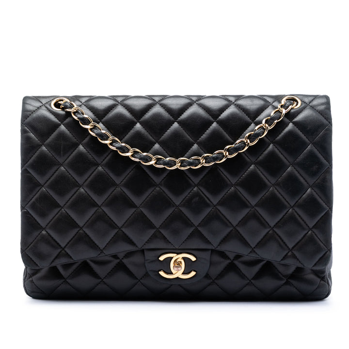 Chanel Maxi Classic Cuir d’agneau Double rabat
