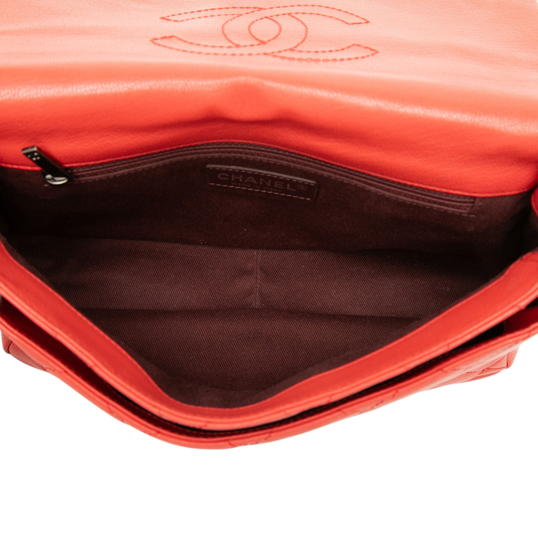 Chanel Matelassé Double Carry Waist Chaîne à rabat Petit Cuir de chèvre
