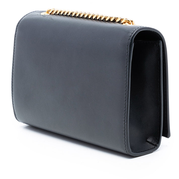 Saint Laurent Small Smooth Cuir de veau Monogram Kate Pompon Sac porté croisé